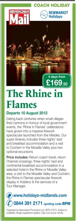 Holidays Midlands The Rhine In Flames 4 Days Coach Holiday Tour 3