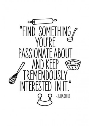 ... poster inspirational retro quote - Julia Child A4. $16.00, via Etsy