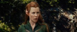 ... Tauriel is talking about just how tall evil can grow it seems. (Pretty