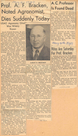 Aaron Francis Bracken Death...