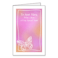 Very Special Aunt Printable Birthday Cards for Aunt