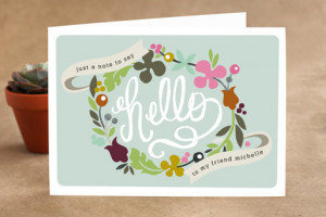 Hello Banners Just Because Greeting Cards by Aleth... | Minted