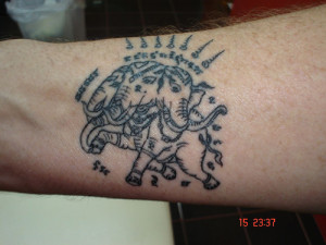 thai tradition tattoo elephant with 3 heads (Dejavu Tattoo Studio ...