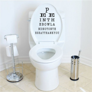 Funny Bathroom Quote for toilet lid adhesive wall vinyl saying Pee in ...