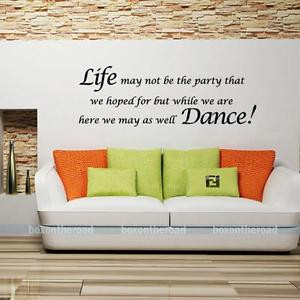 Quote-Words-Life-Dance-Room-Decor-Wall-Sticker-Vinyl-Decal-Art-Mural ...