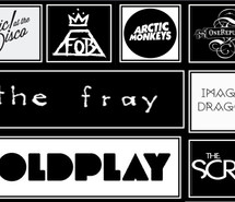 ... dragons, onerepublic, panic! at the disco, the fray, the script