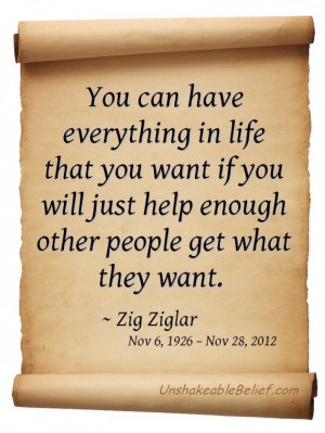 Thank you Zig Ziglar for impacting our lives.