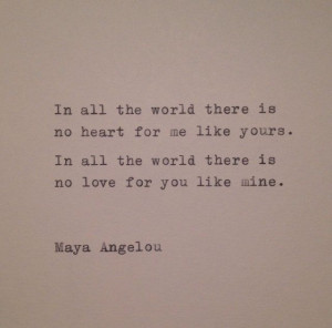 Maya Angelou Love Quote Hand Typed on Typewriter by farmnflea, $9.50