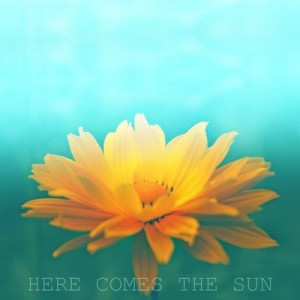 SUNFLOWER Stretched Canvas #sunflower #mint #aqua #ombre #fading # ...