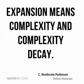 Expansion means complexity and complexity decay.