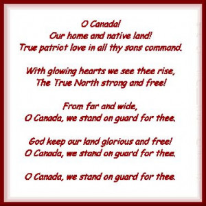 Canadian National Anthem Banned