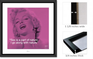 Details about Framed Marilyn Monroe Quote Art Print Sex Nature