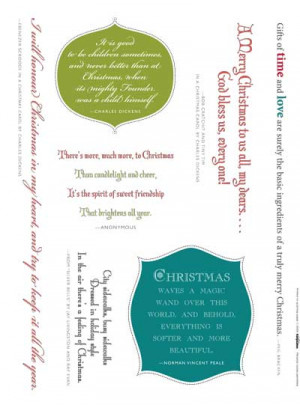 25 Holiday Quotes, as seen in the December 2009 issue of Creating ...