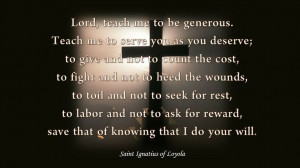 quote from St Ignatius of Loyola