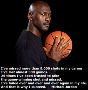 Basketball player Michael Jordan describes why he is a success.