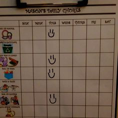 Chore chart for 3 year old! More