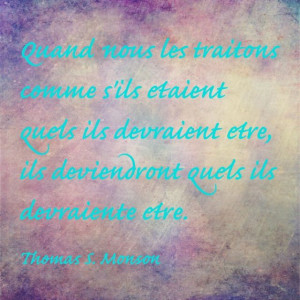 Thomas S. Monson Quote in French.