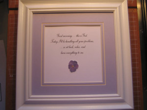 Framed quote for that special someone you care about - 9x9 - 'Good ...
