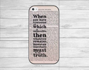 sherlock holmes book quote iPhone 4 iPhone 4S iPhone 5 iPhone 5S ...