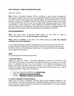 Completion Report Format I Identifying Information Project Title ...