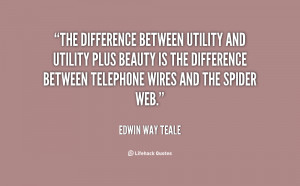 The difference between utility and utility plus beauty is the ...