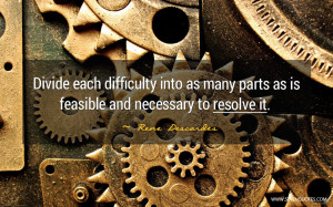 ... into as many parts as is feasible and necessary to resolve it