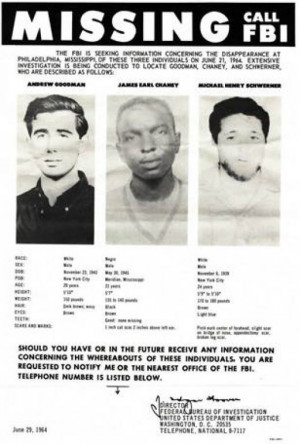Michael Schwerner, aged 24, Andrew Goodman, 20, both from New York and ...