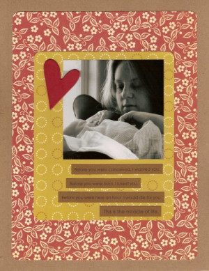 The Miracle of Life Quote Scrapbook Page by Rachel Cooley