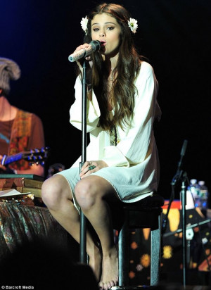 Selena Gomez went barefoot as she hosted her third annual Acoustic ...