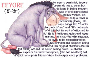 ... about this over the years and I have to say that I am an Eeyore