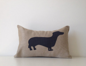 Wiener Dog Pillow Cover, 12x18
