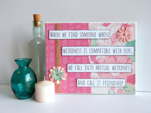 Friendship Gift - Friend Quote - Canvas Quote - Wall Decor - Mutual ...