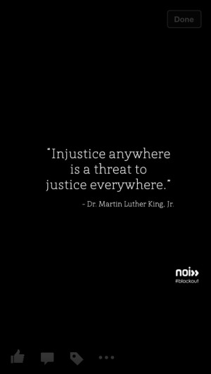 Injustice anywhere.....