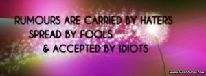 Rumours Are Carried By Haters Cover Comments
