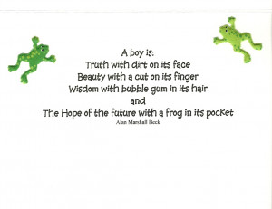 The Hope Of The Future With A Frog In Its Pocket - Baby Quote