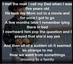 Brad Paisley~ He didn't have to be~ The song for Step Dad for father ...