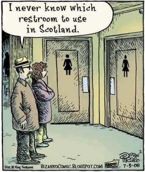 ... Funny Pictures // Tags: Funny cartoon - Restroom in scotland // May