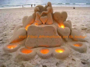 Sand castle of love