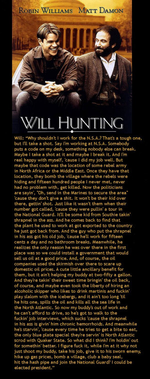 Good Will Hunting (1997). Written by Matt Damon & Ben Affleck. Even ...