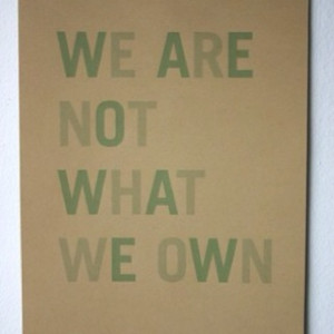 Materialistic....good advice