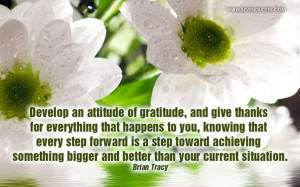 Develop an attitude of gratitude