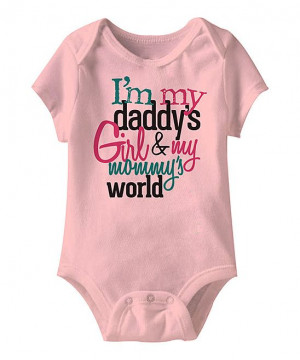 pink daddy s girl amp my mommy s world bodysuit infant