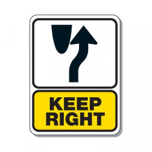 Traffic Pattern Sign - Keep Right