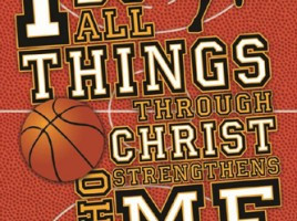 BASKETBALL PRAYER Philippians 4:13 Inspirational Motivational Poster ...