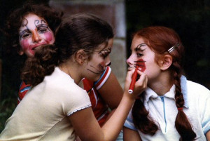 School girls behaving badly