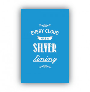 Every Cloud Has A Silver Lining INSTANT DOWNLOAD Poster Vintage Retro ...