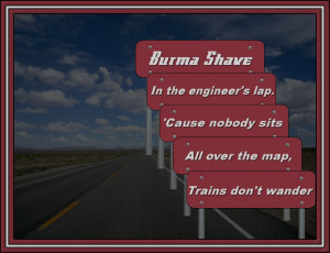 Burma Shave Signs