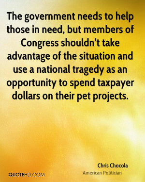 The government needs to help those in need, but members of Congress ...