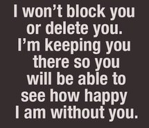block, breakup, delete, ex, happy