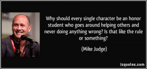 single character be an honor student who goes around helping others ...